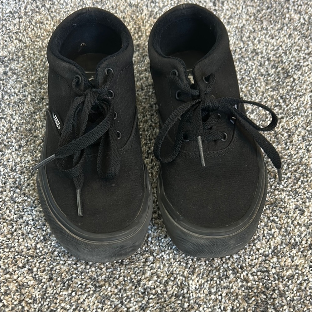 Vans Kids Black Lace-Up Sneakers